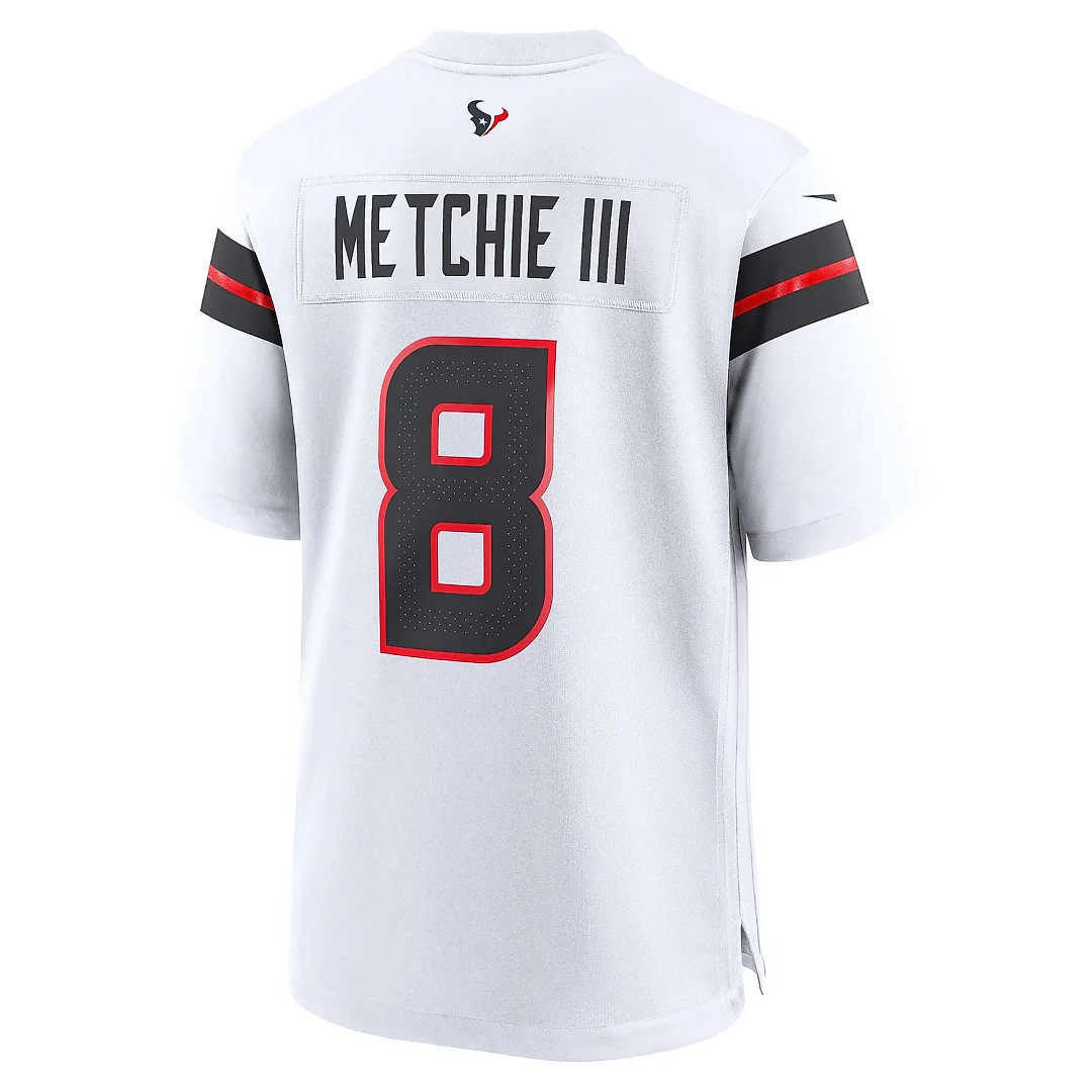 Zennovawear Men's Houston Texans John Metchie III White Game Jersey