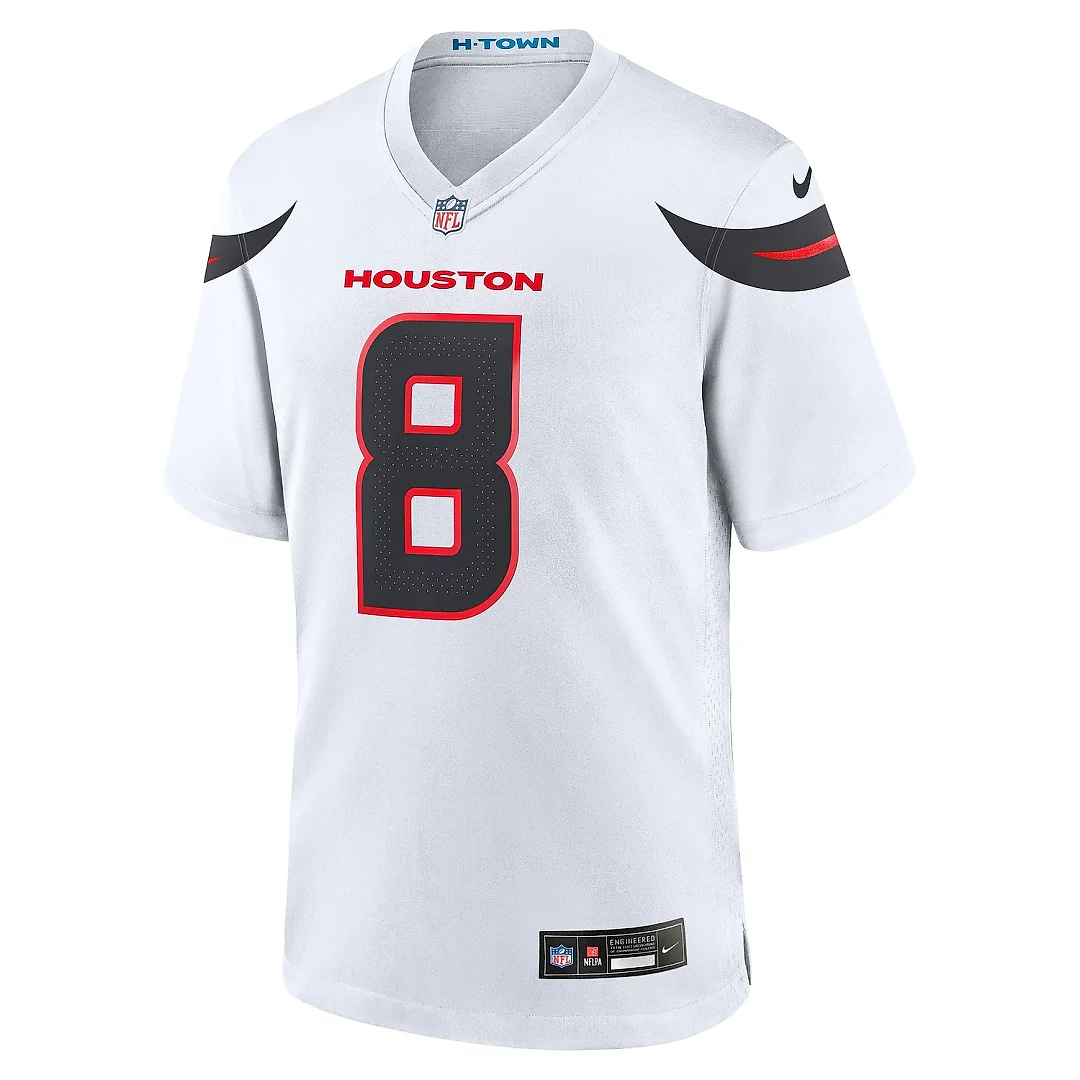 Zennovawear Men's Houston Texans John Metchie III White Game Jersey