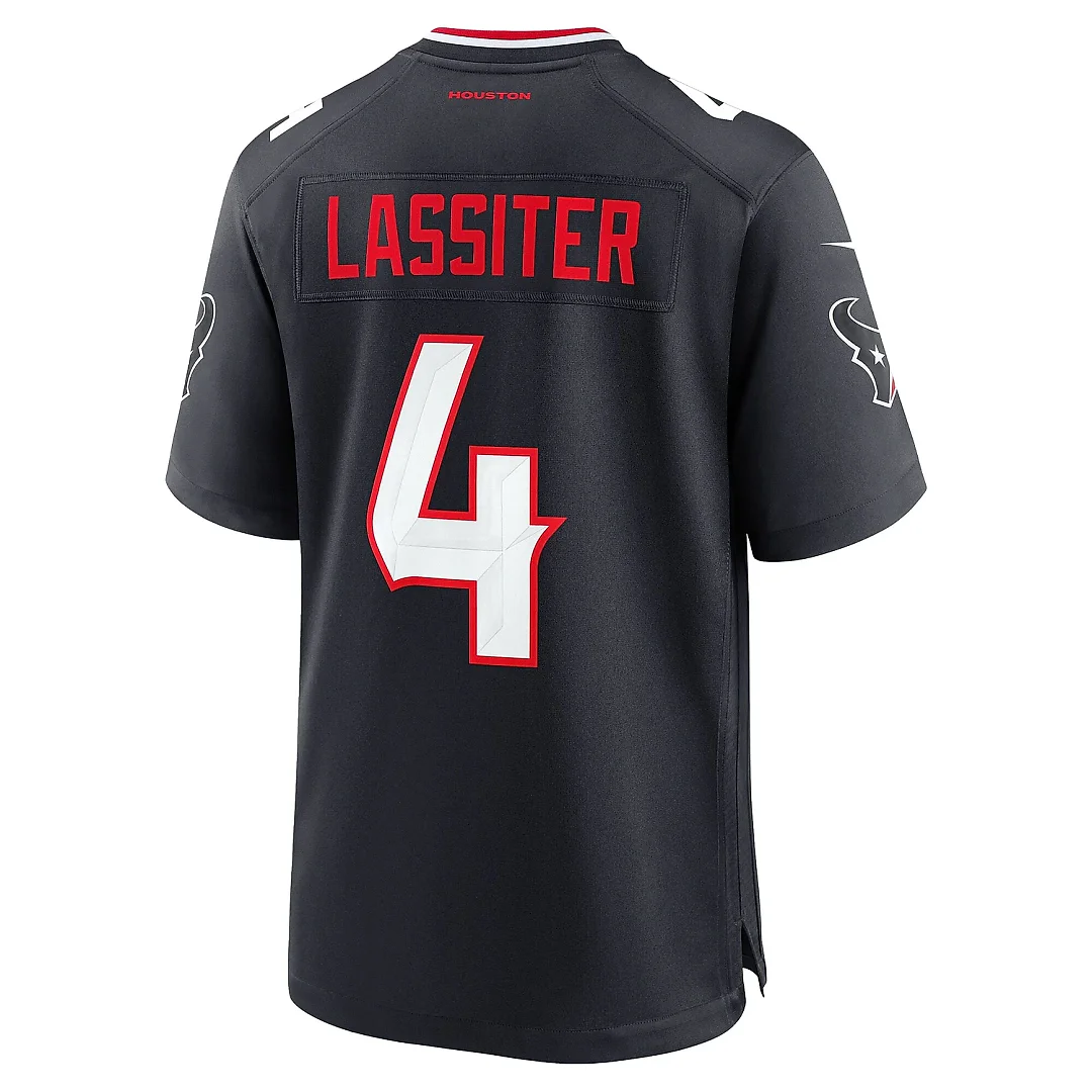 Zennovawear Men's Houston Texans Kamari Lassiter Navy Team Game Jersey
