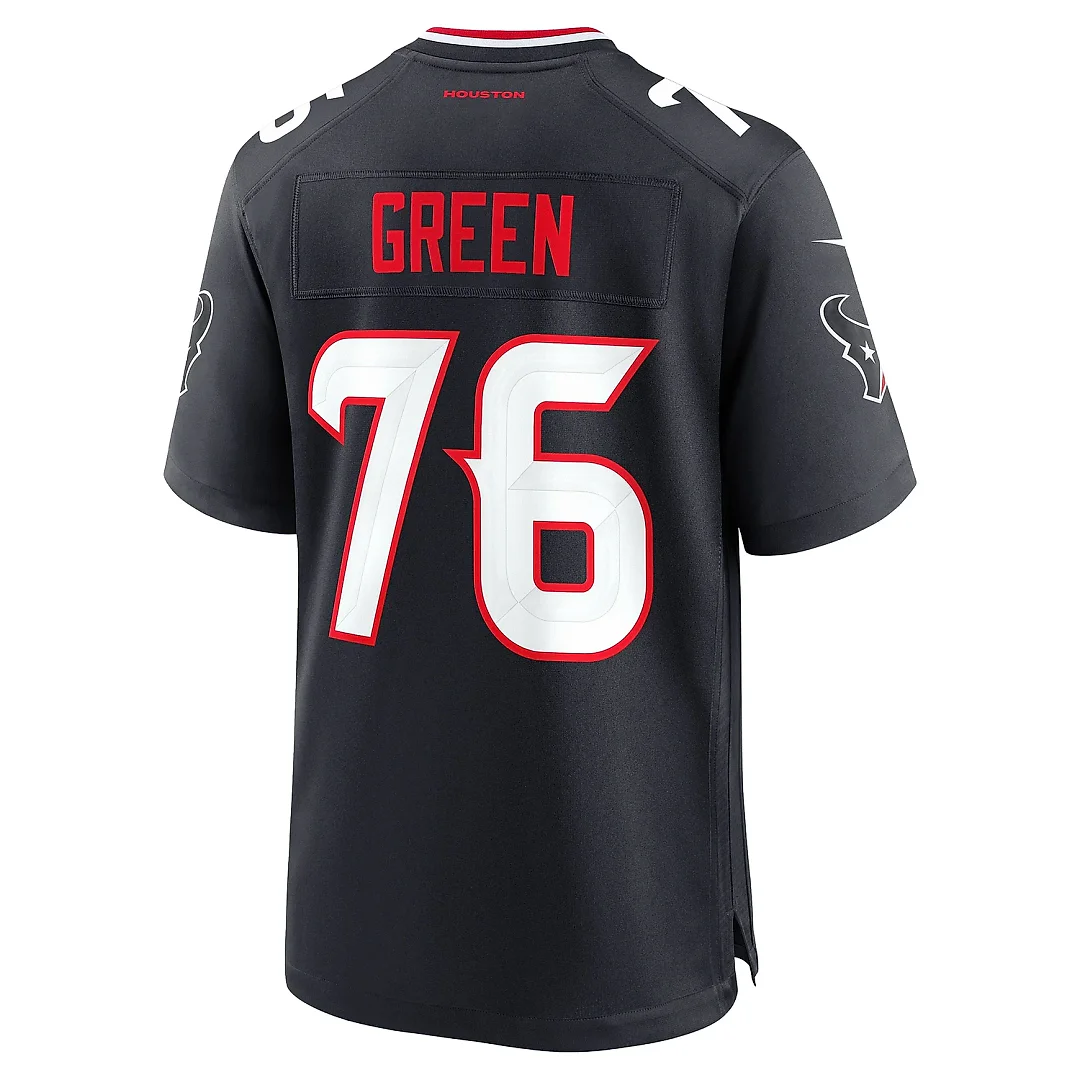 Zennovawear Men's Houston Texans Kenyon Green Navy Team Game Jersey