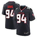 Zennovawear Men's Houston Texans Khalil Davis Navy Team Game Jersey