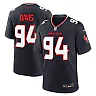 Zennovawear Men's Houston Texans Khalil Davis Navy Team Game Jersey