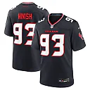 Zennovawear Men's Houston Texans Kurt Hinish Navy Team Game Jersey