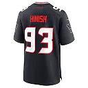 Zennovawear Men's Houston Texans Kurt Hinish Navy Team Game Jersey