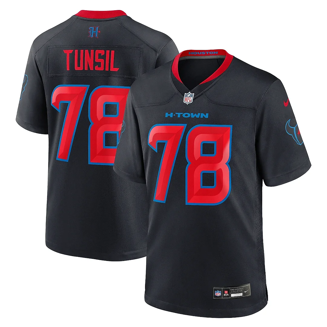 Zennovawear Men's Houston Texans Laremy Tunsil Navy 2nd Alternate Game Jersey