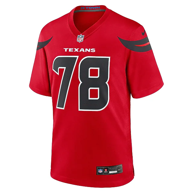 Zennovawear Men's Houston Texans Laremy Tunsil Red Alternate Game Jersey