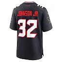 Zennovawear Men's Houston Texans Lonnie Johnson Jr. Navy Team Game Jersey