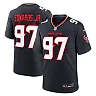 Zennovawear Men's Houston Texans Mario Edwards Jr. Navy Team Game Jersey