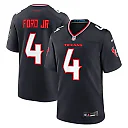 Zennovawear Men's Houston Texans Mike Ford Navy Team Game Jersey