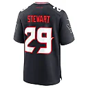 Zennovawear Men's Houston Texans M.J. Stewart Navy Team Game Jersey