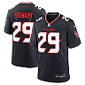 Zennovawear Men's Houston Texans M.J. Stewart Navy Team Game Jersey