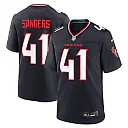 Zennovawear Men's Houston Texans Myjai Sanders Navy Team Game Jersey