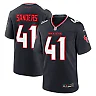 Zennovawear Men's Houston Texans Myjai Sanders Navy Team Game Jersey