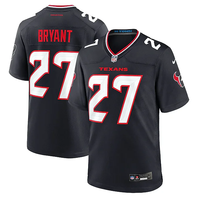 Zennovawear Men's Houston Texans Myles Bryant Navy Team Game Jersey