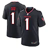 Zennovawear Men's Houston Texans Navy 1 Dad Game Jersey
