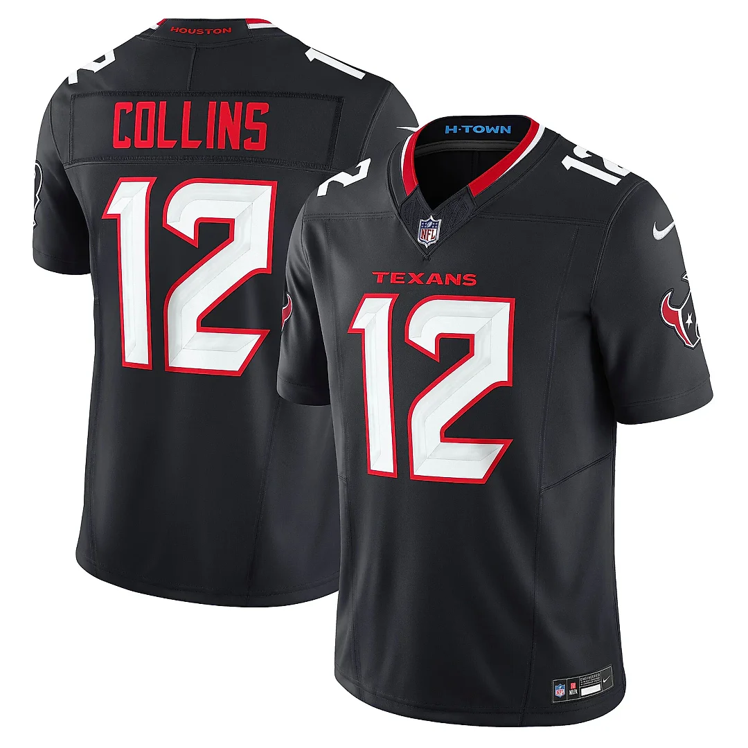 Zennovawear Men's Houston Texans Nico Collins Navy Team Vapor F.U.S.E. Limited Jersey