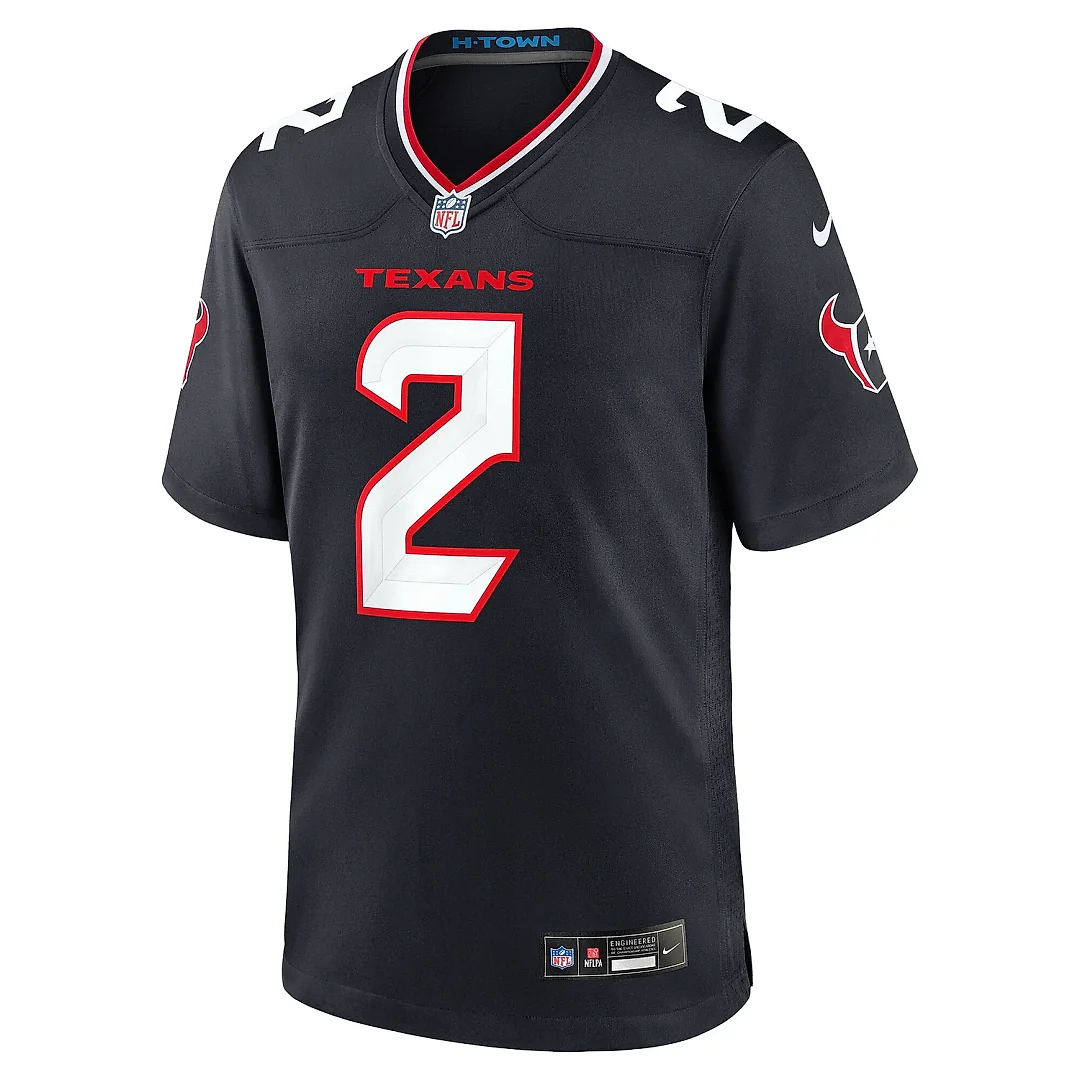 Zennovawear Men's Houston Texans Robert Woods Navy Team Game Jersey