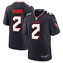 Zennovawear Men's Houston Texans Robert Woods Navy Team Game Jersey