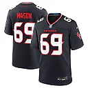 Zennovawear Men's Houston Texans Shaq Mason Navy Team Game Jersey