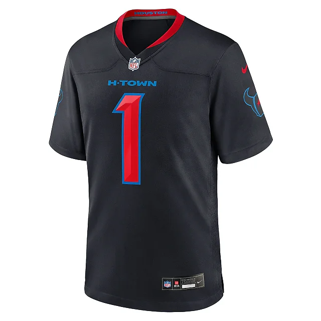 Zennovawear Men's Houston Texans Stefon Diggs Navy Alternate Game Jersey
