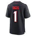 Zennovawear Men's Houston Texans Stefon Diggs Navy Game Jersey