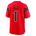Zennovawear Men's Houston Texans Stefon Diggs Red Alternate Game Jersey