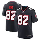 Zennovawear Men's Houston Texans Steven Sims Navy Team Game Jersey