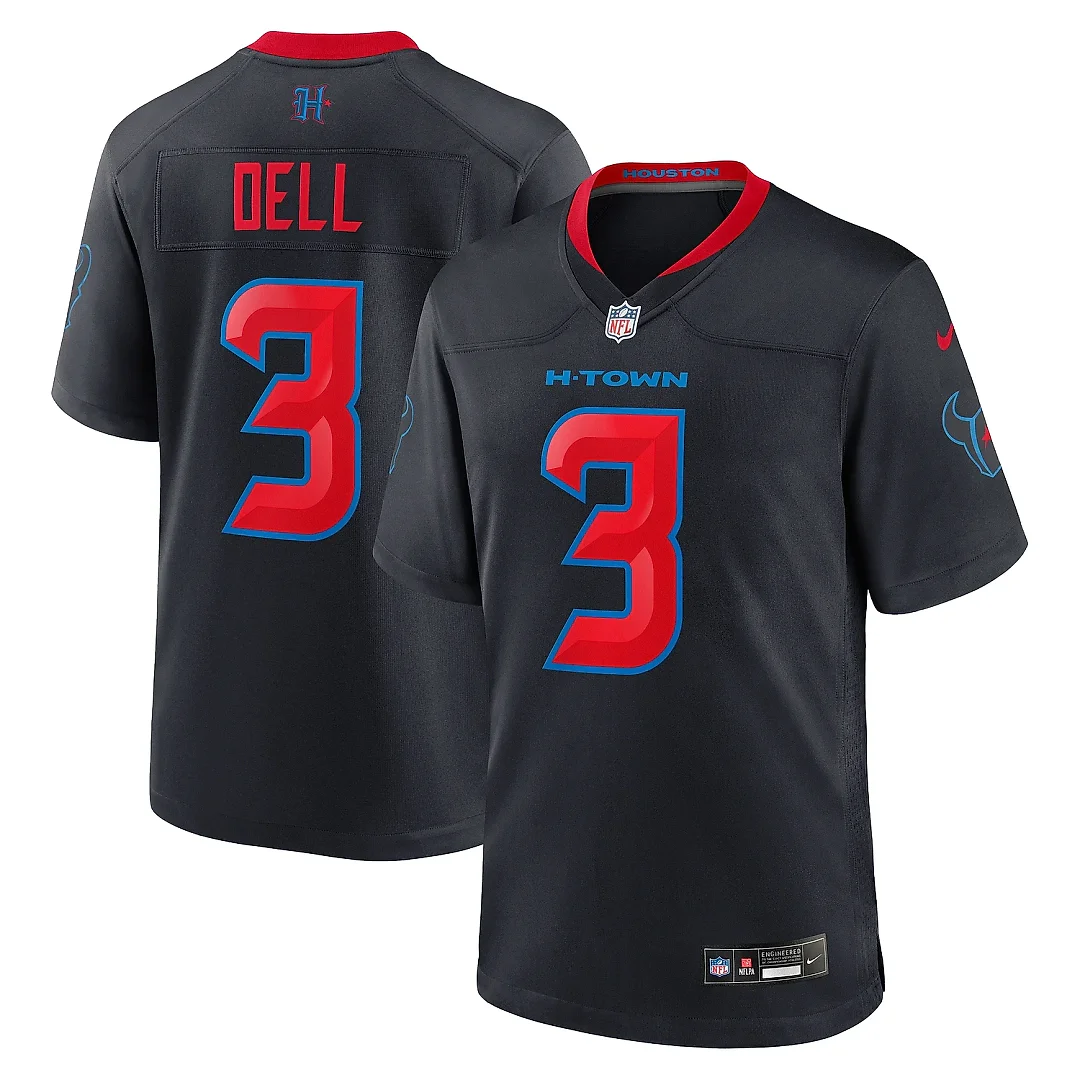 Zennovawear Men's Houston Texans Tank Dell Navy 2nd Alternate Game Jersey