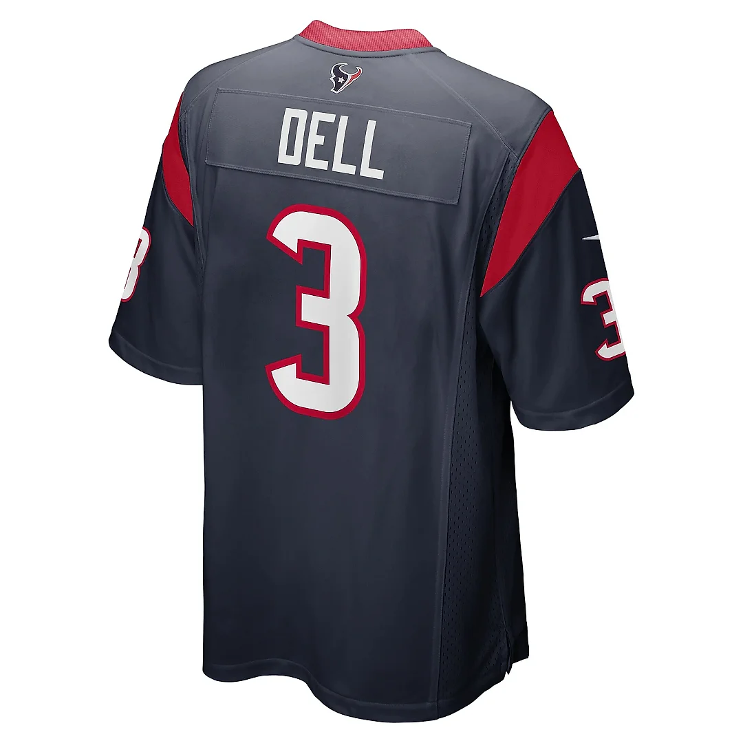 Zennovawear Men's Houston Texans Tank Dell Navy Player Game Jersey