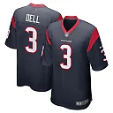 Zennovawear Men's Houston Texans Tank Dell Navy Player Game Jersey