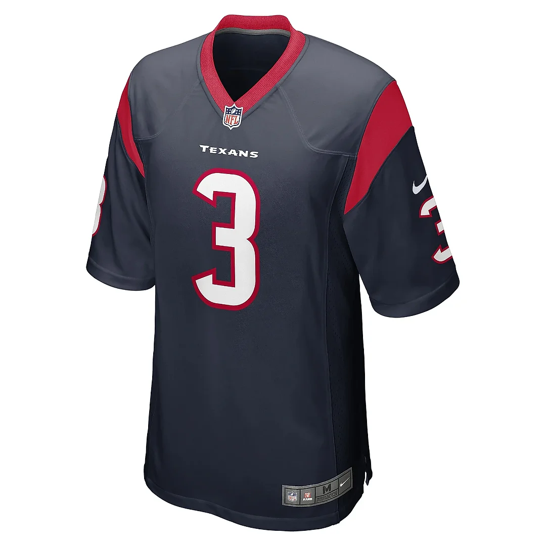 Zennovawear Men's Houston Texans Tank Dell Navy Player Game Jersey