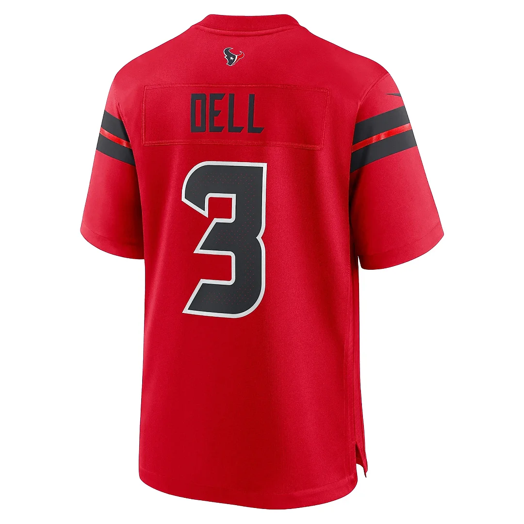 Zennovawear Men's Houston Texans Tank Dell Red Alternate Game Jersey