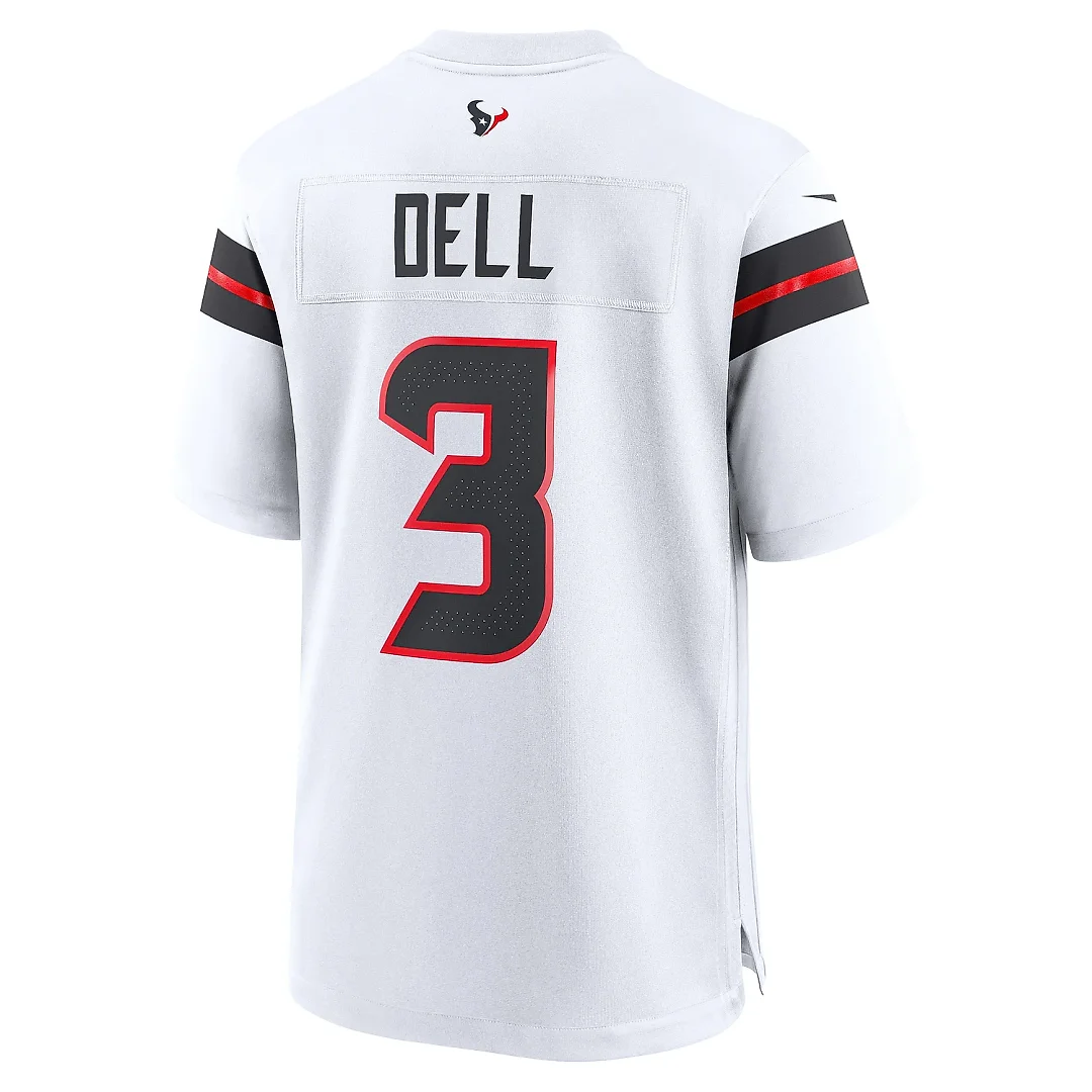 Zennovawear Men's Houston Texans Tank Dell White Game Jersey