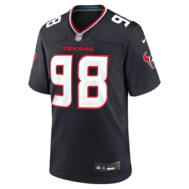 Zennovawear Men's Houston Texans Tim Settle Jr. Navy Team Game Jersey
