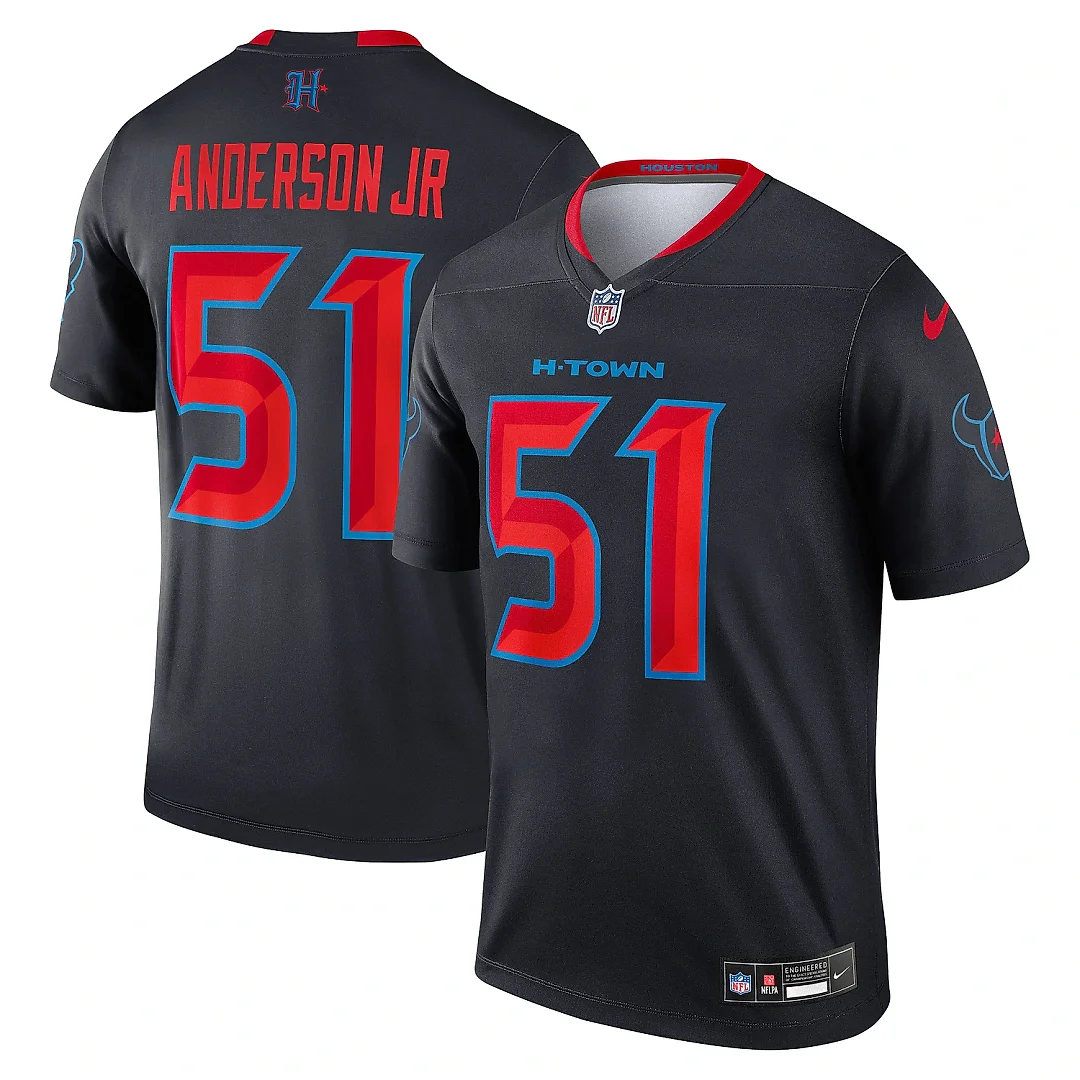 Zennovawear Men's Houston Texans Will Anderson Jr. Navy Alternate Legend Player Performance Top