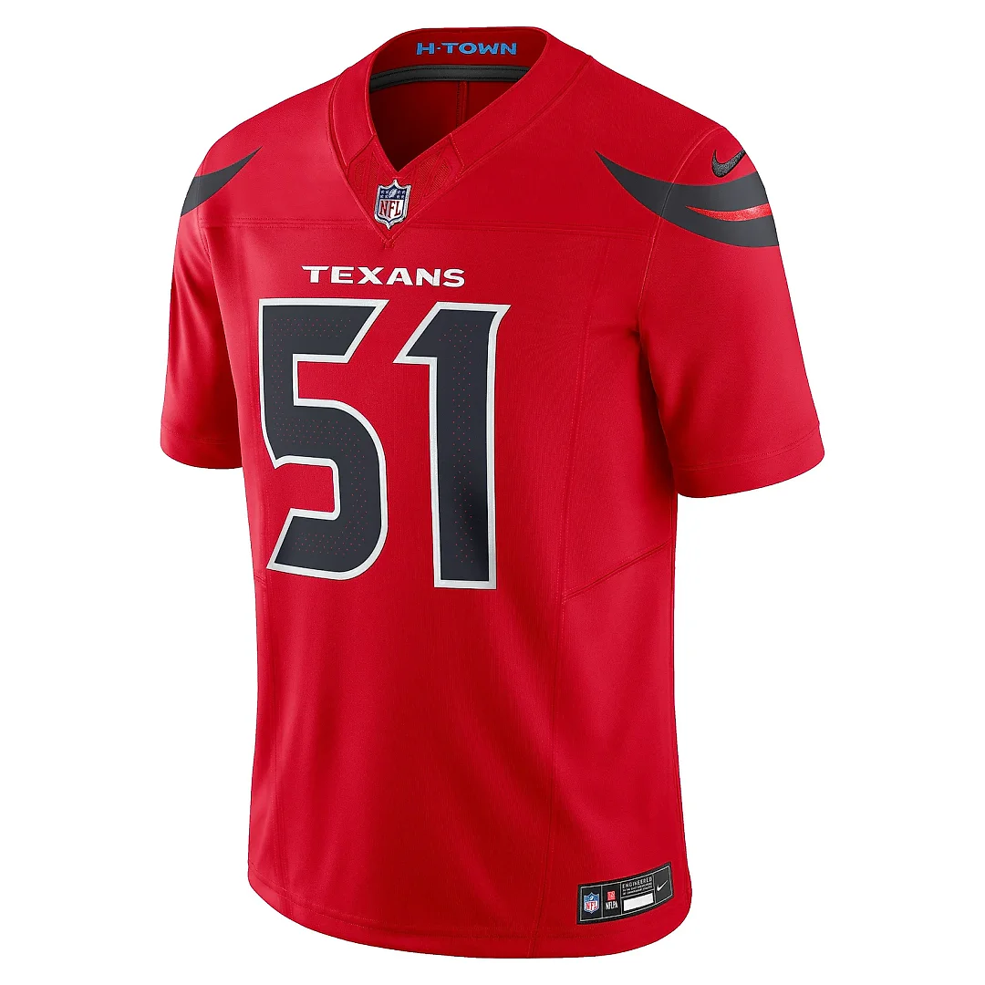 Zennovawear Men's Houston Texans Will Anderson Jr. Red Alternate Vapor F.U.S.E. Limited Jersey