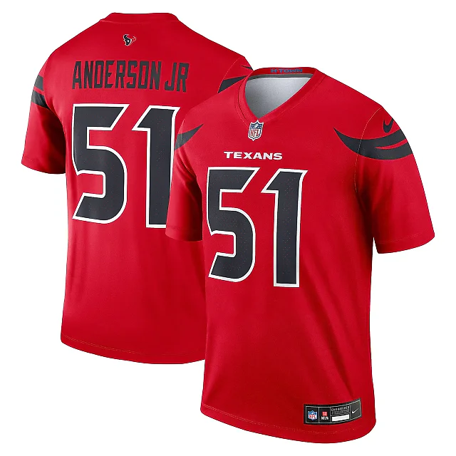 Zennovawear Men's Houston Texans Will Anderson Jr. Red Alternate Legend Player Performance Top