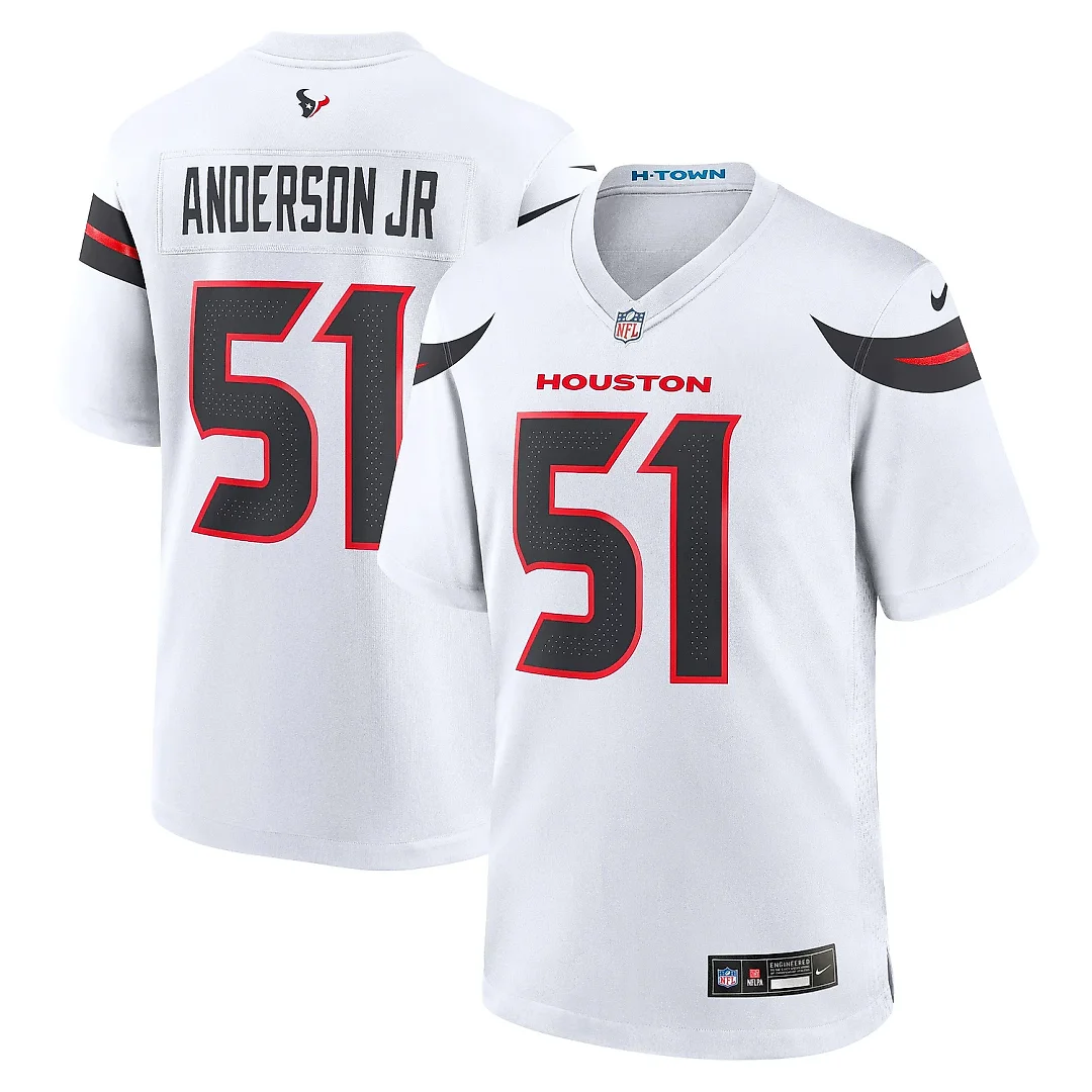 Zennovawear Men's Houston Texans Will Anderson Jr. White Game Jersey