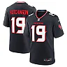 Zennovawear Men's Houston Texans Xavier Hutchinson Navy Team Game Jersey