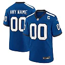 Zennovawear Men's Indiana Nights Indianapolis Colts Blue Alternate Custom Game Jersey