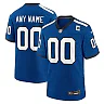 Zennovawear Men's Indiana Nights Indianapolis Colts Blue Alternate Custom Game Jersey