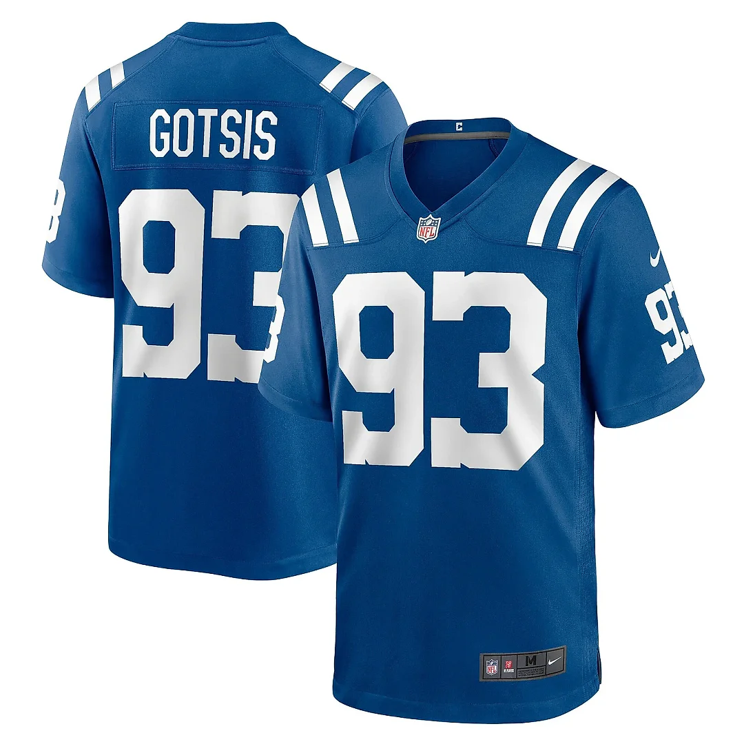 Zennovawear Men's Indianapolis Colts Adam Gotsis Royal Team Game Jersey