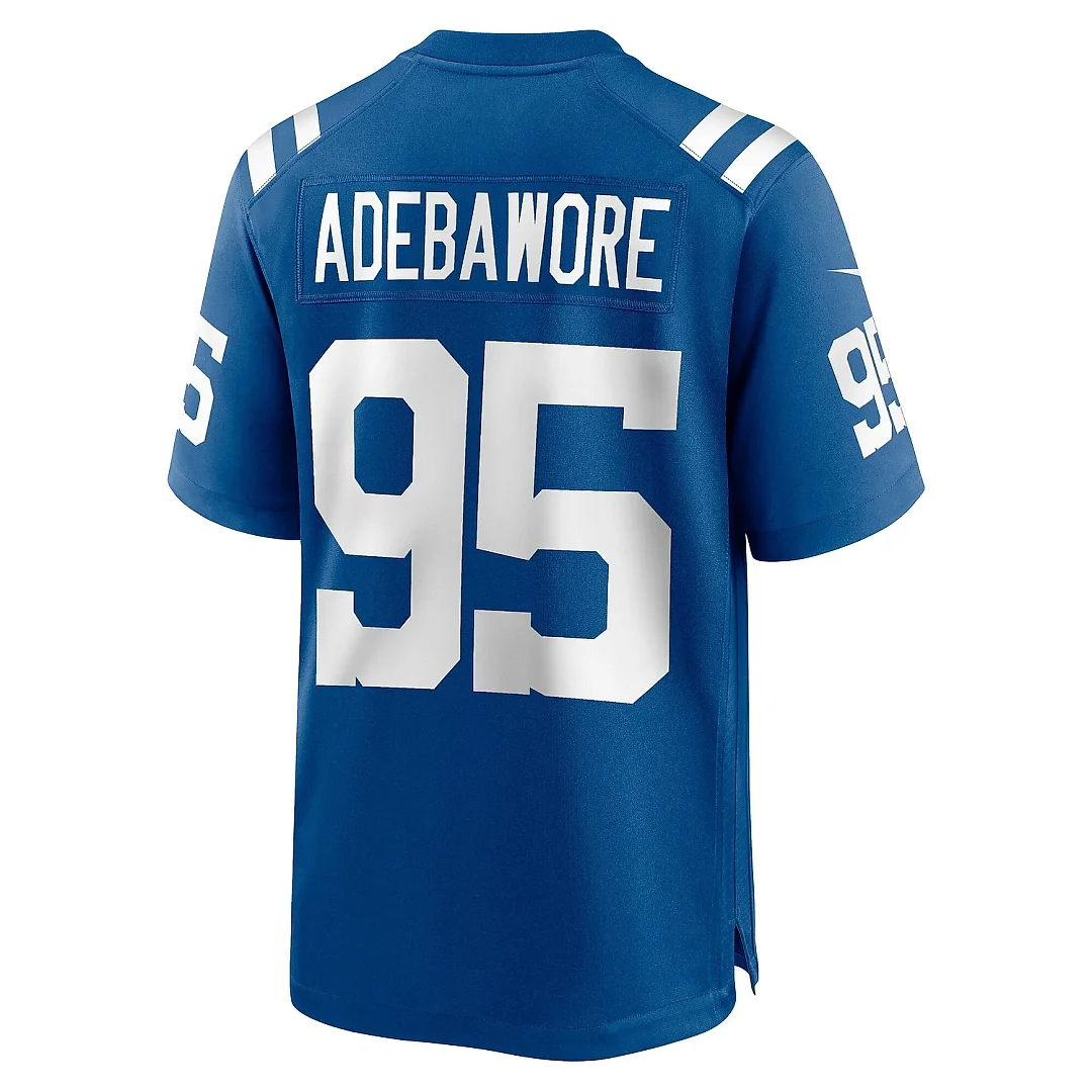 Zennovawear Men's Indianapolis Colts Adetomiwa Adebawore Royal Team Game Jersey