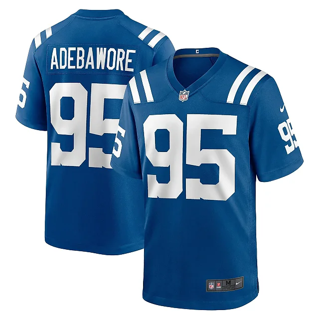 Zennovawear Men's Indianapolis Colts Adetomiwa Adebawore Royal Team Game Jersey