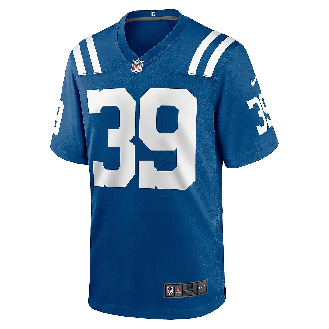 Zennovawear Men's Indianapolis Colts Alex Johnson Royal Team Game Jersey