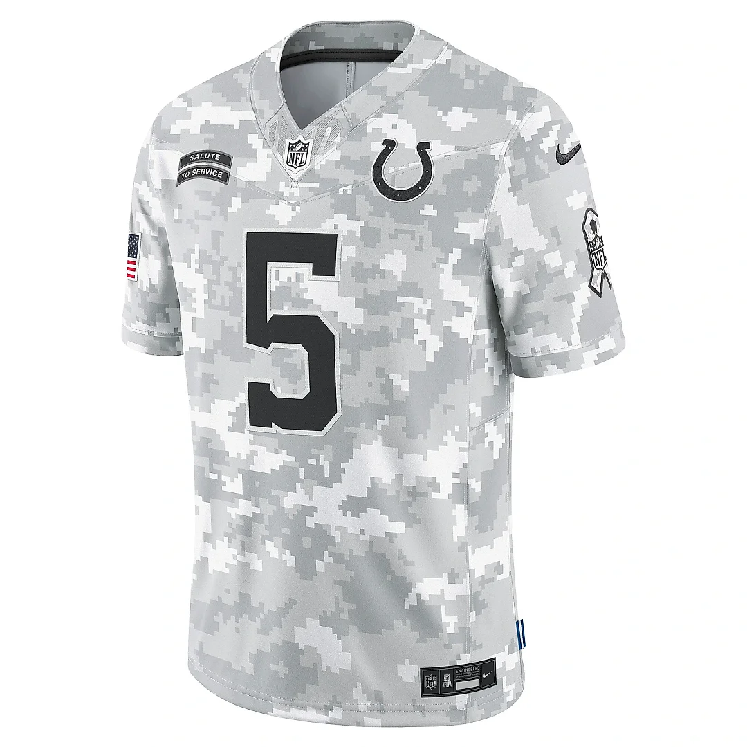 Zennovawear Men's Indianapolis Colts Anthony Richardson Arctic Camo 2024 Salute to Service Limited Jersey