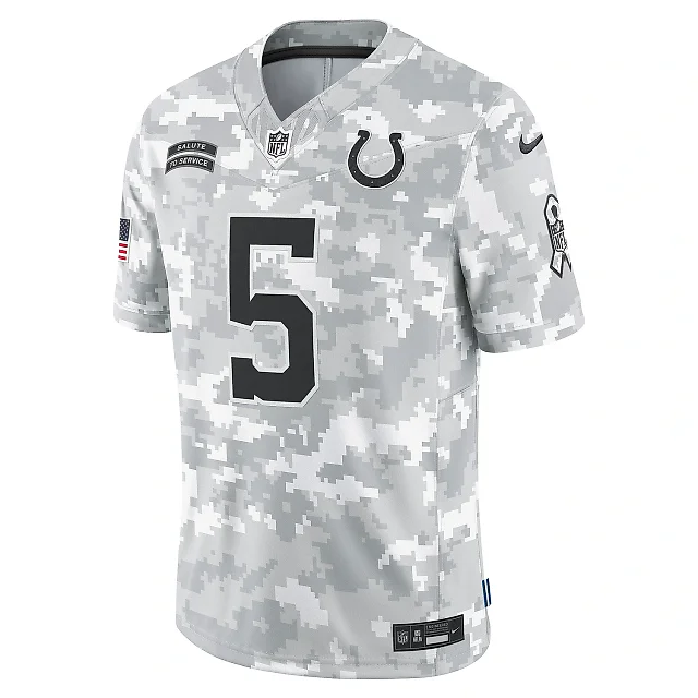 Zennovawear Men's Indianapolis Colts Anthony Richardson Arctic Camo 2024 Salute to Service Limited Jersey
