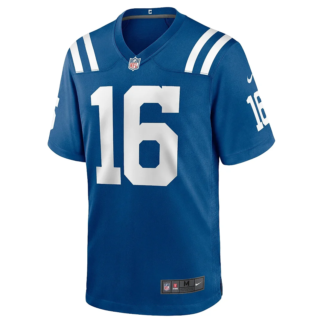 Zennovawear Men's Indianapolis Colts Ashton Dulin Royal Game Jersey