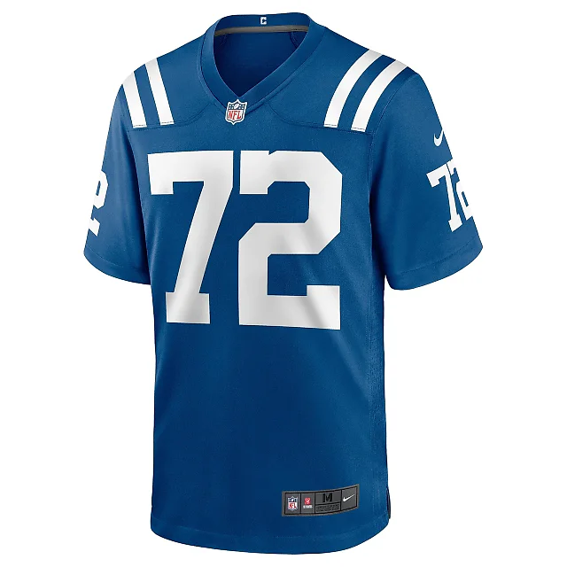 Zennovawear Men's Indianapolis Colts Braden Smith Royal Game Jersey