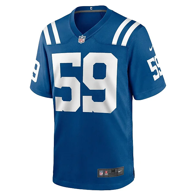 Zennovawear Men's Indianapolis Colts Cameron McGrone Royal Team Game Jersey